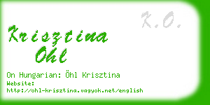 krisztina ohl business card